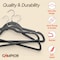 Campior Gray Velvet Hangers, 360 Deg Swivel Hook, Non-Slip and Space Saving Hangers, Heavy-Duty, 5PK CMPVVH5GY - alternate 6