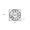 Homeroots 60" Round and Square Industrial Style Wall Clock 376245 - alternate 5