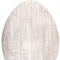 Homeroots 18" X 14" White Reclaimed Wood Egg Shaped Wall Decor 384895 - alternate 3