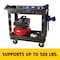 Rubbermaid Commercial Structural Foam Utility Cart with Deep Lipped Plastic Shelves, Flat, 2 Shelves, 300 lbs FG9T6600BLA - alternate 4