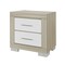 Homeroots 23" Natural And White Wood Square Two Drawer Nightstand 643691 - alternate 8