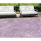 Homeroots 9' X 12' Lavender Purple And Ivory Geometric Washable Indoor Outdoor Area Rug 588320 - alternate 1
