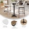 Flash Furniture 24" RND Tabletop, Seamless Surface Technology, White Faux Marble with 22x22 Black Bar Height X-Base ST-RD24-WHMAR-T2222B-GG - alternate 8