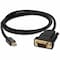Add-On 3FT (1M) MINI-DISPLAYPORT TO  VGA ADAPTER MDP CONVERTER BLACK M/M MDISPORT2VGAMM3B - alternate 5
