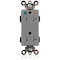 Leviton Straight Blade Receptacle, 5-20R, 20 A, 125V AC, Flush Mount, Isolated Ground MDT83-IGG - alternate 1