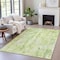 Homeroots 8' X 10' Lime Green And Ivory Abstract Washable Indoor Outdoor Area Rug 632128 - alternate 6
