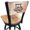 Holland Bar Stool Co 30" Blk Wrinkle Marquette Swivel Bar Stool, Laser Engraved Back L03830BWMedMplAMrqtteMedMpl - alternate 1