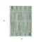 Homeroots 3' X 5' Artichoke Green And Teal Blue Striped Washable Indoor Outdoor Area Rug 631521 - alternate 7
