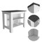 Homeroots 41in Dark Brown and White Wood Kitchen Island Set With Storage 519044 - alternate 6