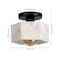 Jonathan Y Tessa 8" 1-Light Modern Contemporary Alabaster/Iron Hexagonal LED Semi Flush Mount, White Marbling/Bl JYL1204B - alternate 8