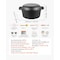 Vevor Cast Iron Dutch Oven 2-in-1 Pre-Seasoned Double Pot with Lid Handles 5 Qt Black HE726 - alternate 6