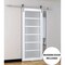 Sartodoors Slab Barn Door Panel Frosted Glass White 42x80 Solid Core Modern Interior VEREGIO7602S-WS-42 - alternate 1