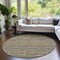 Homeroots 8' Orange Copper And Gray Round Striped Washable Indoor Outdoor Area Rug 587922 - alternate 7