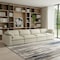 Homeroots Khaki Linen Blend Modular Rectangular Four Piece Sectional 714574 - alternate 6