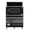 Extreme Tools Workstation Hutch and Roller Cabinet, 12 Drawer, Black/Chrome, 55 in W RX5513HRKC - alternate 1