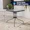 Flash Furniture Square Metal Table, Sqr w/Rattan Chairs, Gray, 28", Aluminum, Glass, Metal, Plastic, Rattan, Clear TLH-073SQ-037GY2-GG - alternate 15