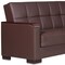 Homeroots 87" Brown Faux Leather Convertible Futon Sleeper Sofa And Toss Pillows With Storage 607105 - alternate 6