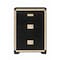 Homeroots 48" Black And Gold Faux Crystal Bling Wood Six Drawer Dresser 564687 - alternate 8