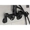 Kingston Brass 7-Inch Adjustable Wall Mount Clawfoot Tub Faucet, Matte Black AE8150CG - alternate 4