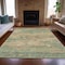Homeroots 10' X 14' Pale Aqua And Khaki Abstract Washable Indoor Outdoor Area Rug 630938 - alternate 6