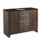 James Martin Vanities Gracyn 48" Single Vanity, Sable, w/ 3 CM Phantome Eclos Widespread Top D125-V48-SBL-WPHT - alternate 5