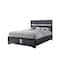 Homeroots Black And Gray Wood Queen With Two Drawers Bed Frame 347071 - alternate 1