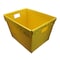 Flipside Corrugated Postal Storage Tote, 18-1/4 in L x 13-1/4 in W x 11-3/5 in H, Yellow, Plastic, 4 PK 40142 - alternate 1