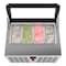 Koolmore 32 in. 4-Pan Countertop Ice Cream Display Freezer with Curved Glass Top in Stainless-Steel KM-CGDR-4P - alternate 7