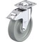 Blickle Swivel Plate Caster, Gray Nylon, 8", Brake, Load Rating: 1250 lb. LEH-SPOG 201K-14-FI - alternate 1