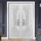 Sartodoors Solid French Double Frosted Glass Doors 12 Lites, Felicia 3312 White Silk, Single Regural Panel Fr FELICIA3312DD-WS-56 - alternate 5