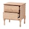 Baxton Studio Laurent Nightstand with Two Drawers 266-14564-ZORO - alternate 8