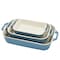 Staub Ceramic 3-pc Rectangular Baking Dish Setand, Rustic Turquoise 1008691 - alternate 1
