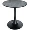 Leisuremod Bristol 27 in Round Dining Table with MDF Wood Top and Black Iron Pedestal Base BTBL-27BLM - alternate 1