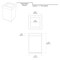 Gatco Modern Square 3 Gal. Wastebasket, Matte Black/Brushed Brass 1934 - alternate 5