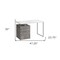 Homeroots 47" White and Gray Computer Desk With Three Drawers 490001 - alternate 3