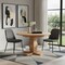 Homeroots 48" Brown Solid Wood Pedestal Base Round Top Dining Table 643962 - alternate 6
