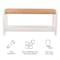 Alaterre Furniture Newport 40in Wood Storage Bench with Handcrafted Woven Rope Seat, White ANNP0550 - alternate 11