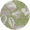 Homeroots 8' Olive Green Taupe And Beige Round Floral Washable Indoor Outdoor Area Rug 589562 - alternate 6