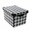 Simplify Checkered Black and White Storage Tote Bin 9080-50 - alternate 1