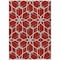 Homeroots 3' X 5' Red And Ivory Geometric Washable Indoor Outdoor Area Rug 613043 - alternate 9