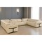 Homeroots Beige Italian Leather Power Reclining U Shaped Ten Piece Corner Sectional With Console 634691 - alternate 7