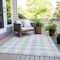 Homeroots 8' X 10' Sky Blue And Gray Plaid Washable Indoor Outdoor Area Rug 595436 - alternate 7