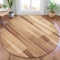 Homeroots 8' Rust And Ivory Round Striped Washable Indoor Outdoor Area Rug 630995 - alternate 4