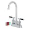 Kingston Brass Double-Handle 4" Centerset High-Arc Bar Faucet, Polished Chrome FB8491CKL - alternate 1
