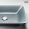 Vigo Sottile Modern Blue Glass 18 in. L x 13 in. W x 4 in. H Rectangular Vessel Bathroom Sink VG07116 - alternate 4