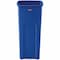 Rubbermaid Commercial 23 gal Square Recycling Bin, Satin Black/Satin Brass, Plastic FG356973BLUE - alternate 4