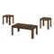 Homeroots Set of Three 44" Dark Brown Coffee Table, 3PK 489964 - alternate 1