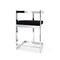 Homeroots 30" Black and Silver Velvet and Stainless Steel Low Back Bar Height Bar Chair 555070 - alternate 4