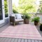 Homeroots 5' X 8' Pink And Gray Plaid Washable Indoor Outdoor Area Rug 595506 - alternate 6