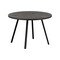 Homeroots 47" Gray And Black Rounded Metal Three Leg Base Dining Table 376477 - alternate 1